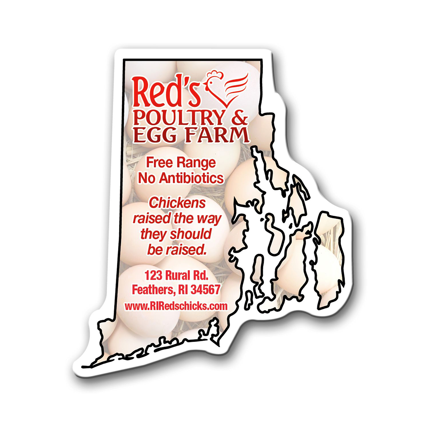 Rhode Island State Magnet 1