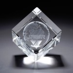 3D Crystal Jewel Cube Large Award - Clear 3D Crystal Jewel Cube Large Award - Clear