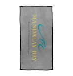 The Edge Beach Towel - Gray / Black Border The Edge Beach Towel - Gray / Black Border