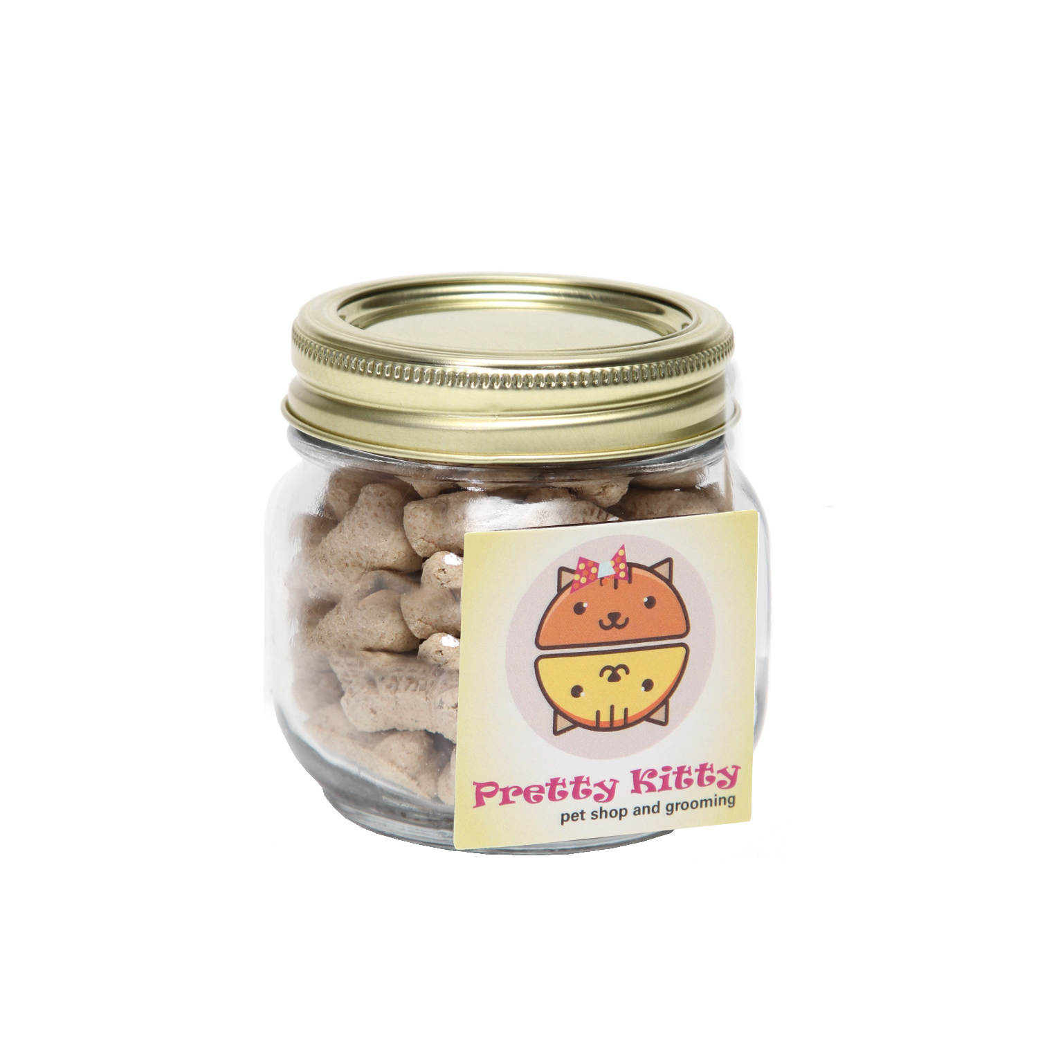 Half Pint Jar with Square Magnet Pet Fill 1