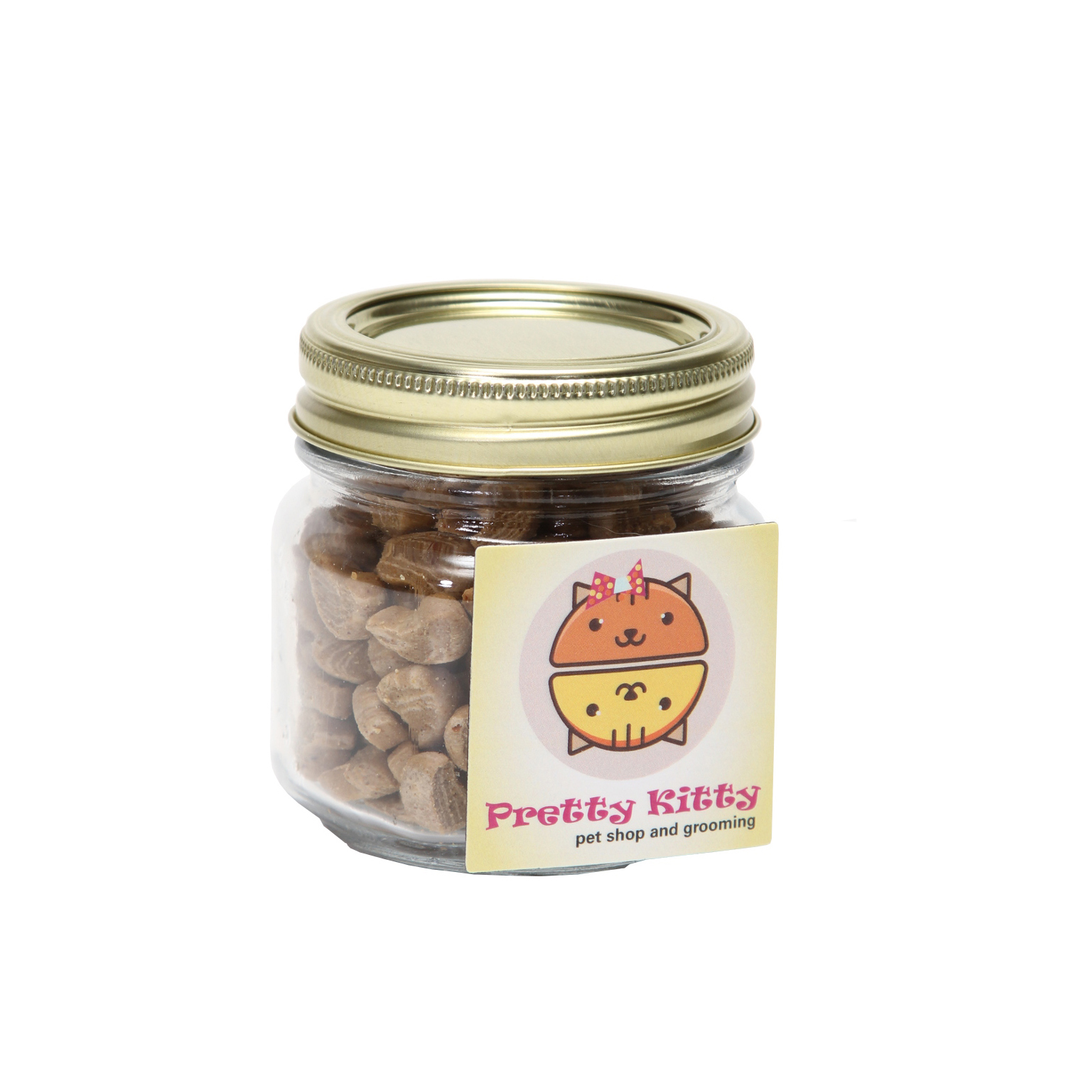Half Pint Jar with Square Magnet Pet Fill 1