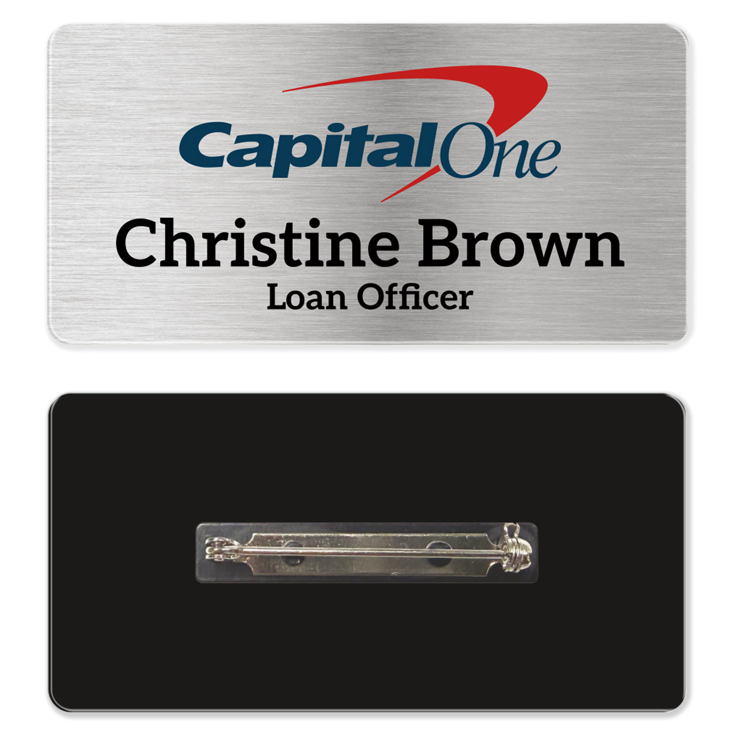 1.5 x 3 Name Badge - Pin Back 1