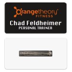 1.5 x 3 Name Badge - Pin Back - Black 1.5 x 3 Name Badge - Pin Back - Black