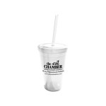 Geneva 16 Oz Tumbler w/Straw - Clear Geneva 16 Oz Tumbler w/Straw - Clear