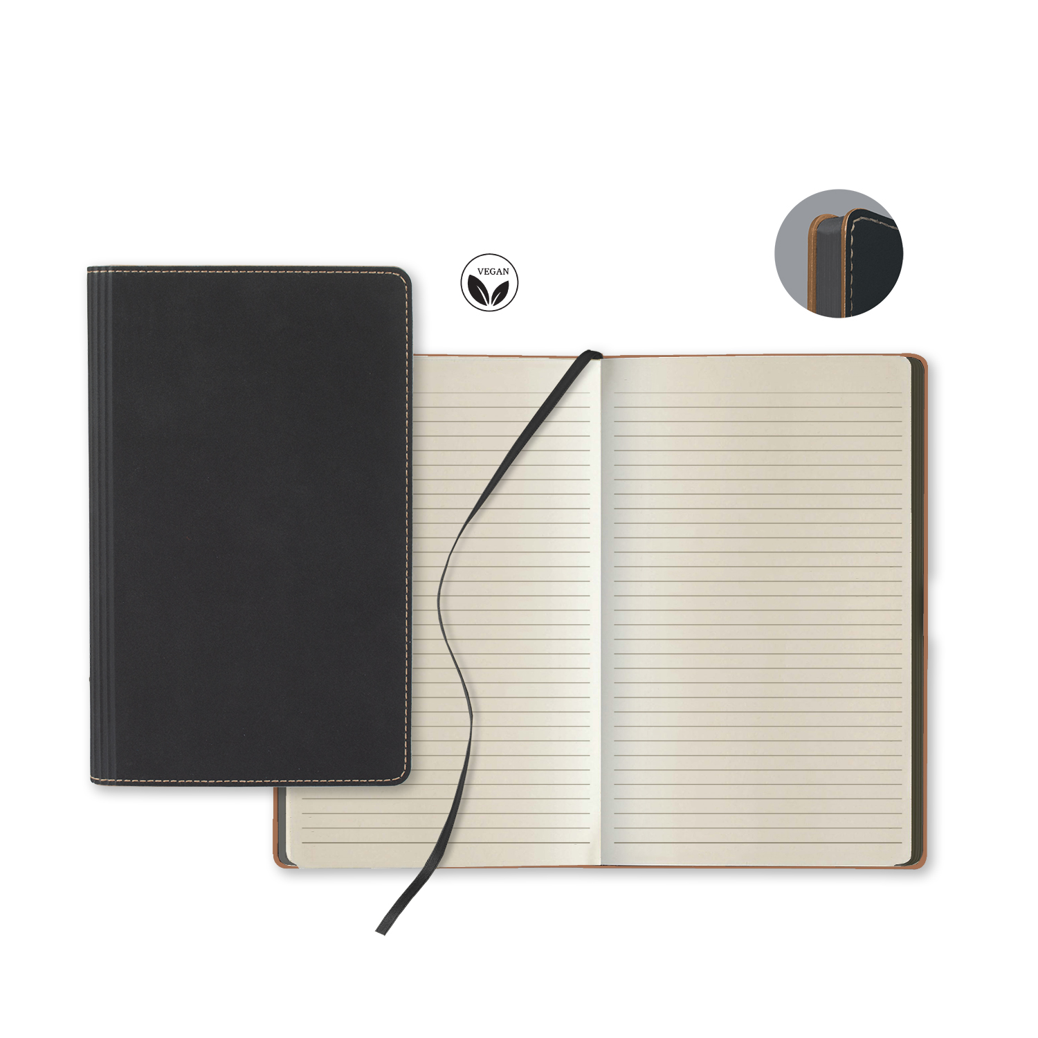 Castelli Vegan ECO Medio Lined Ivory Page Journal 1