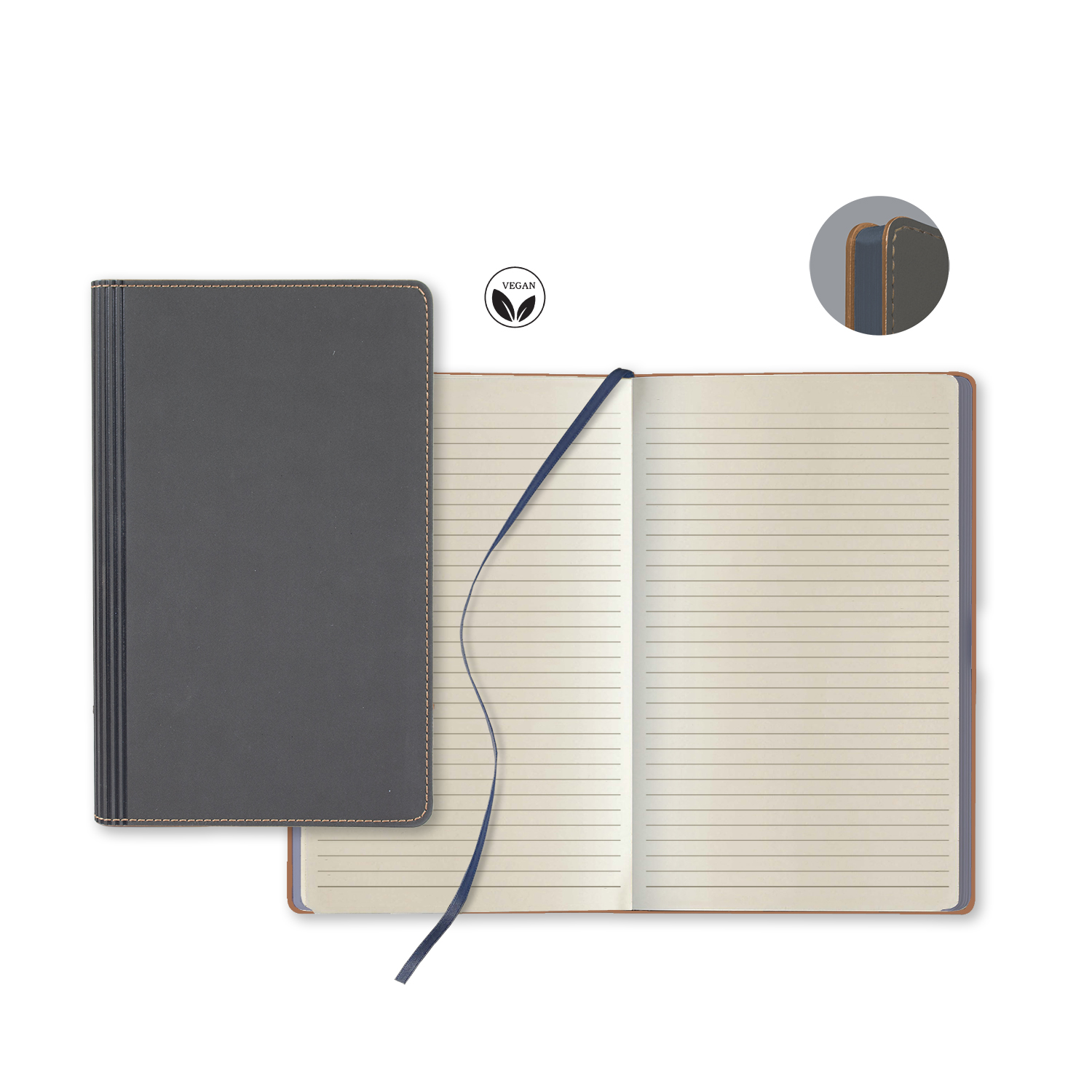 Castelli Vegan ECO Medio Lined Ivory Page Journal 1