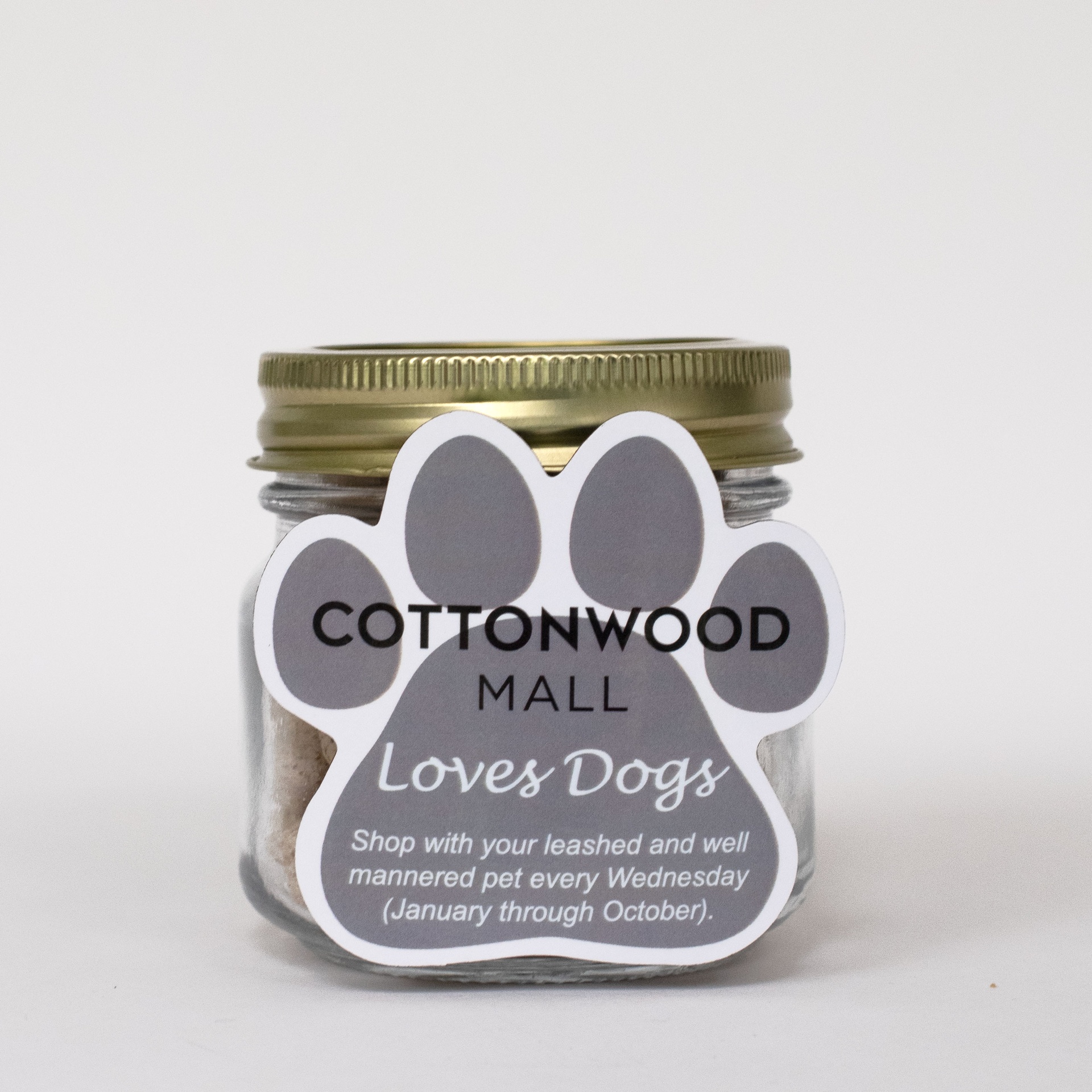 Half Pint Jar with Paw Magnet Pet Fill 1