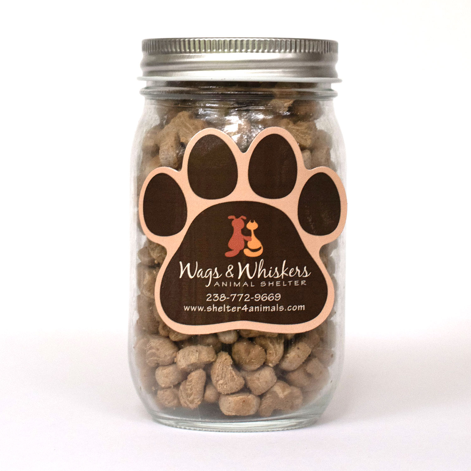 Pint Jar with Paw Magnet Pet Fill 1