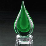 Fusion Art Glass Award w/ Blue Base 6 Fusion Art Glass Award w/ Blue Base 6