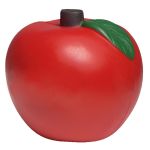 Red Apple Stress Shape With Green Leaves - Red Red Apple Stress Shape With Green Leaves - Red