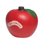 Red Apple Stress Shape With Green Leaves - Red Red Apple Stress Shape With Green Leaves - Red