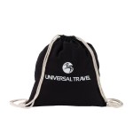 Natural Drawstring Backpack - Black Natural Drawstring Backpack - Black