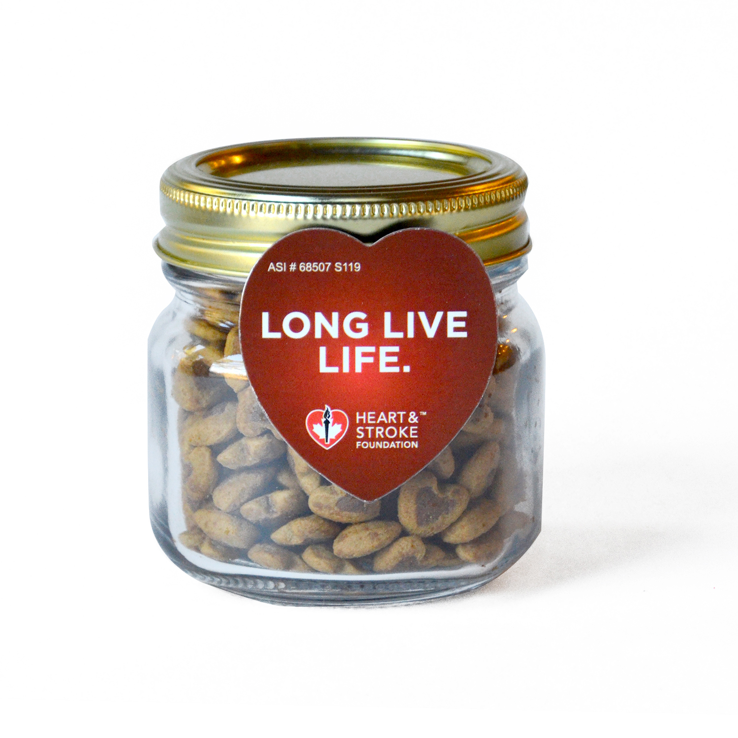 Half Pint Jar w/ Heart Magnet Pet Fill 1