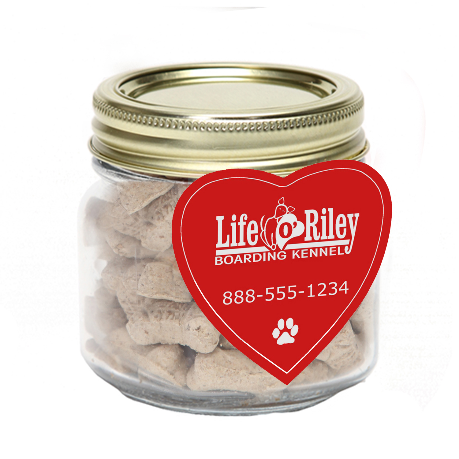 Half Pint Jar w/ Heart Magnet Pet Fill 1