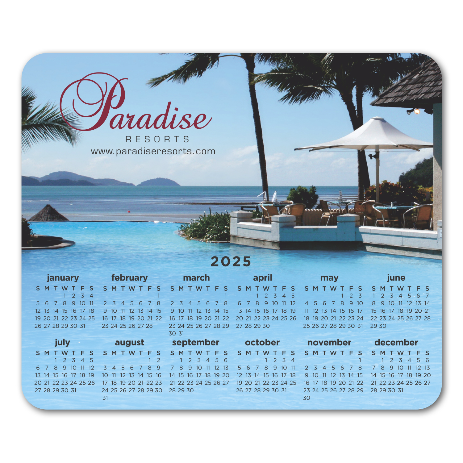 Rectangle Removable Adhesive Mouse Pad/Counter Mat 1
