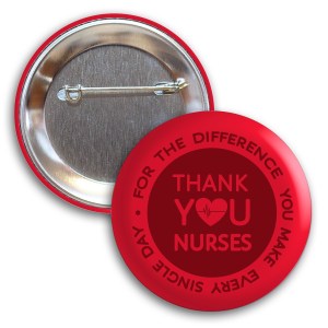 2-3/16 Diam Round Button w/ Pin 1 2-3/16 Diam Round Button w/ Pin 1
