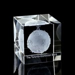 Large Flat Cube 3D Crystal Award - Clear Large Flat Cube 3D Crystal Award - Clear