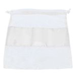 Mesh Drawstring Backpack - White - PMS White Mesh Drawstring Backpack - White - PMS White