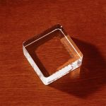 3D Crystal Square Paperweight - Large - Clear 3D Crystal Square Paperweight - Large - Clear
