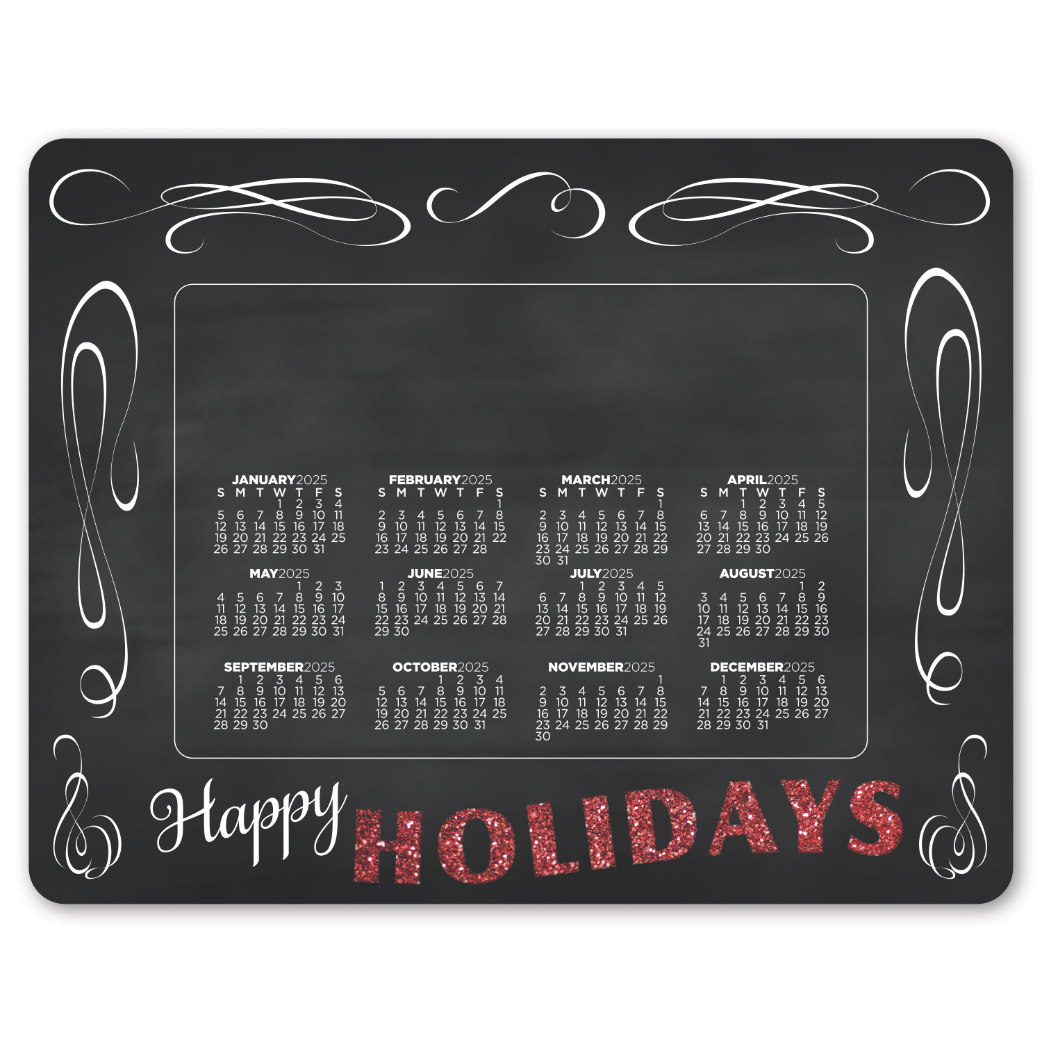 Holiday Calendar Punch Out Picture Frame 1