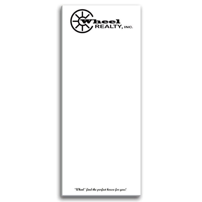 Paper Note Pad 3 1/2 x 8 1/2, 50 pages w/ magnet 1 Paper Note Pad 3 1/2 x 8 1/2, 50 pages w/ magnet 1