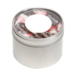 Small Round Window Tin Standard Fill - Tootsie Roll™ Candy Small Round Window Tin Standard Fill - Tootsie Roll™ Candy