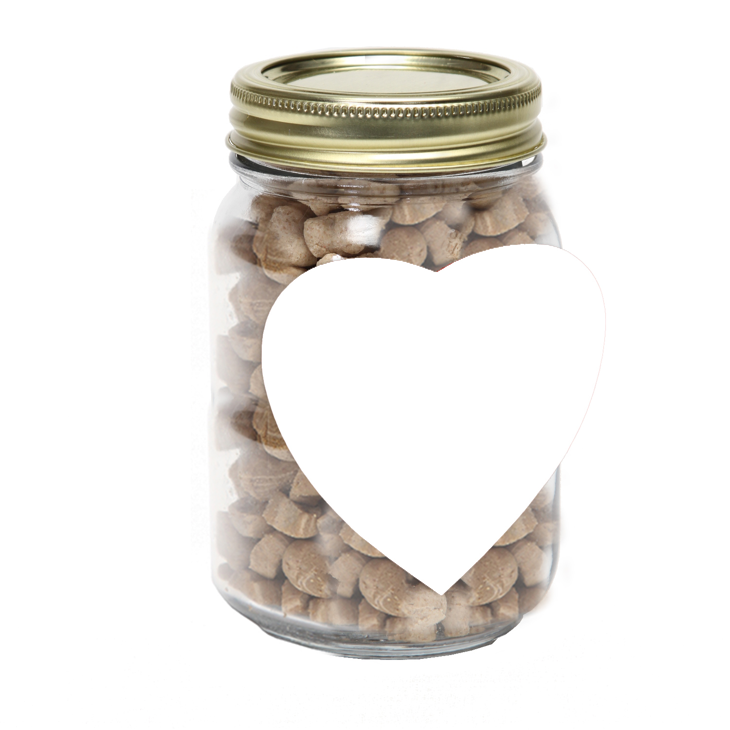 Pint Jar with Large Heart Magnet Pet Fill 1