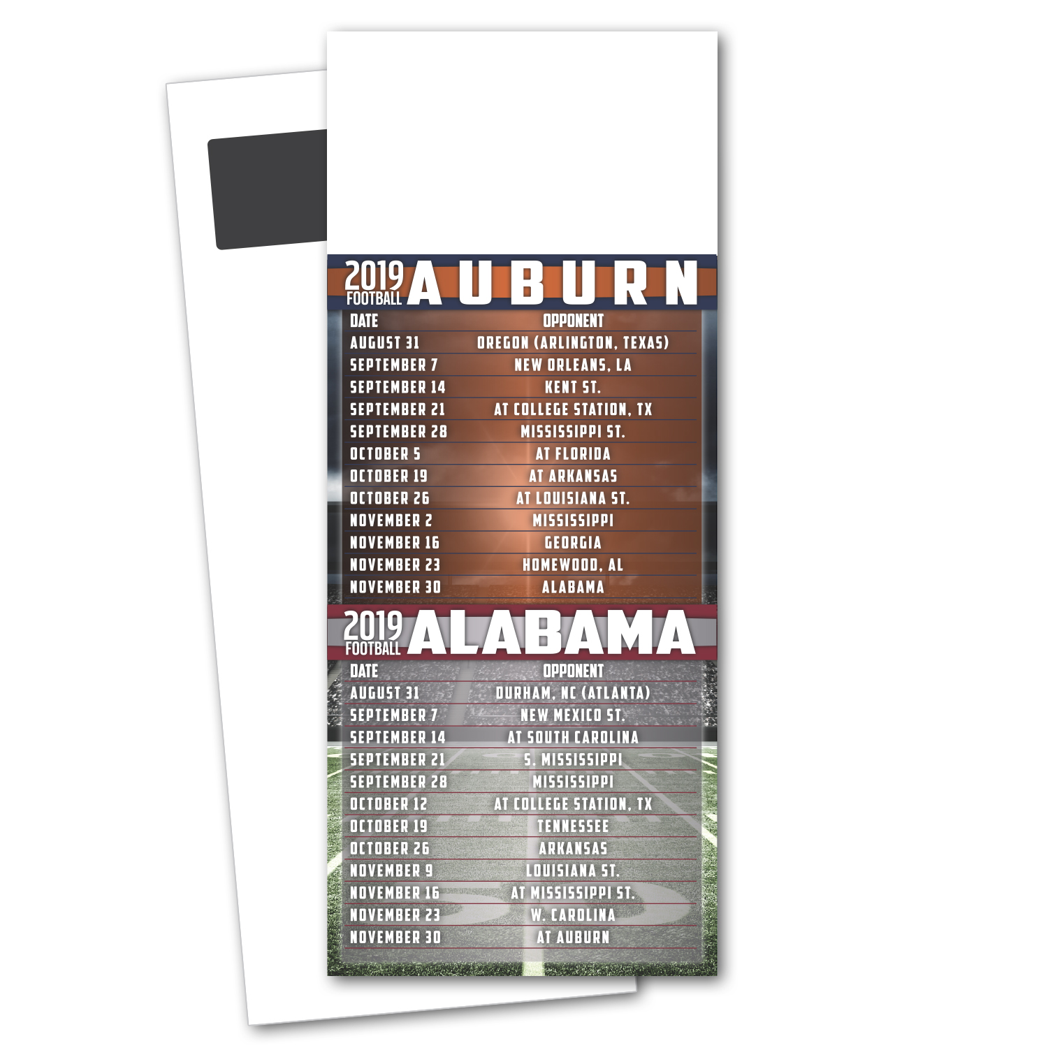 Football Schedule Magnetic Stick Up Card 1