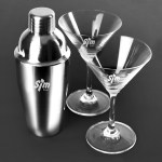 Martini Shaker Set w/ 2 Glasses 1 Martini Shaker Set w/ 2 Glasses 1