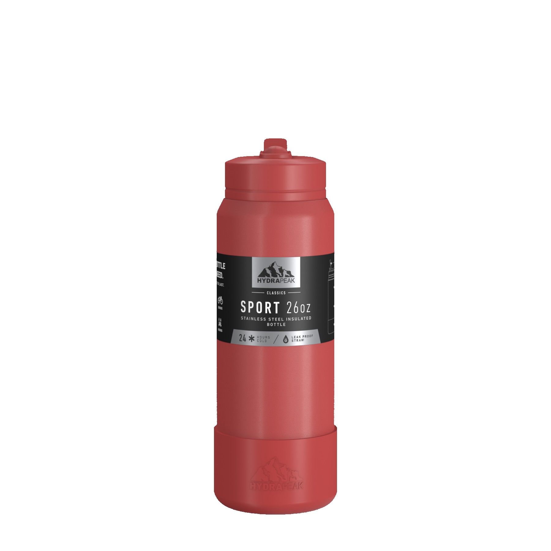 Hydrapeak Sport Boot Straw Cap 26 Oz. Water Bottle 1