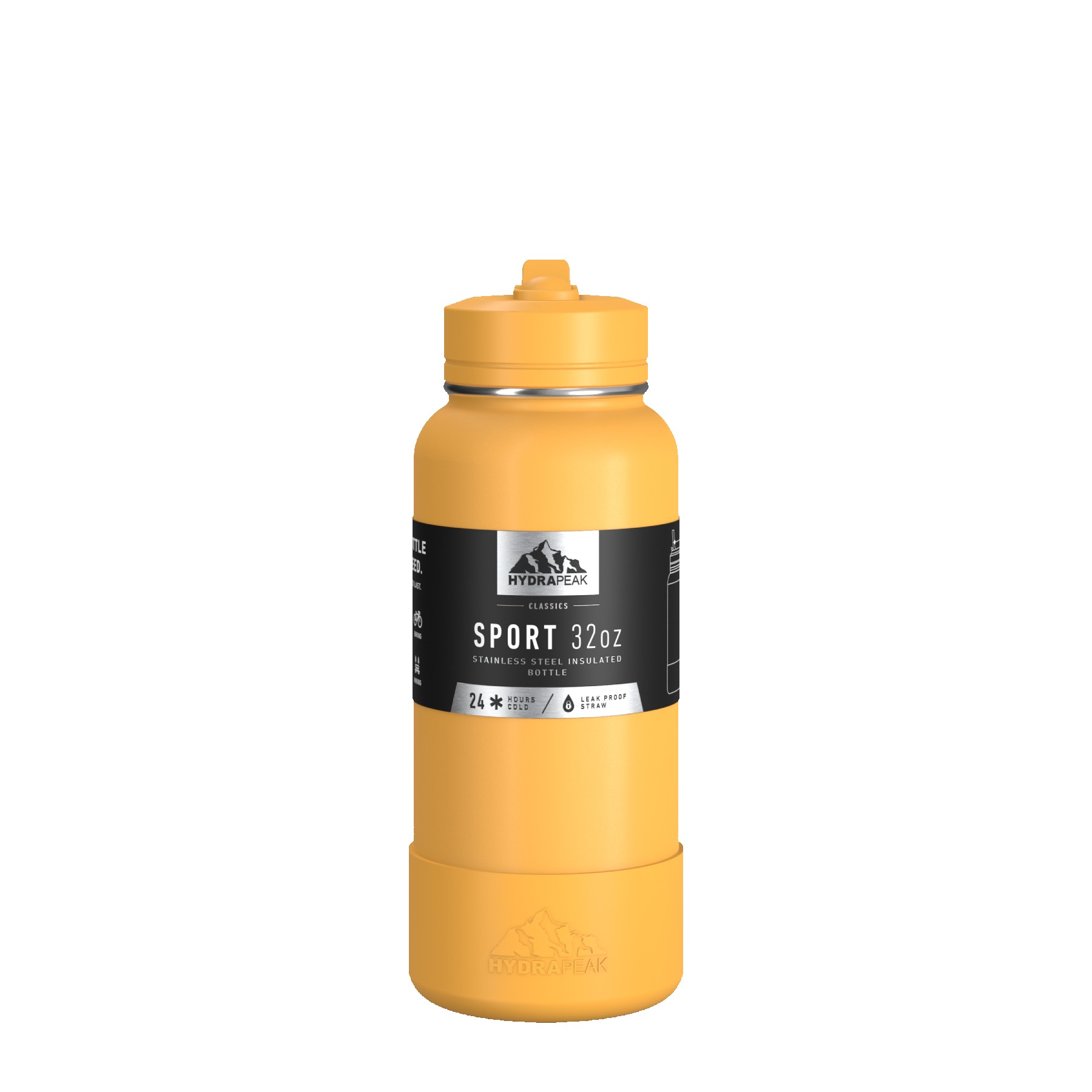 Hydrapeak Sport Boot 32oz Water Bottle with Straw Lid 1