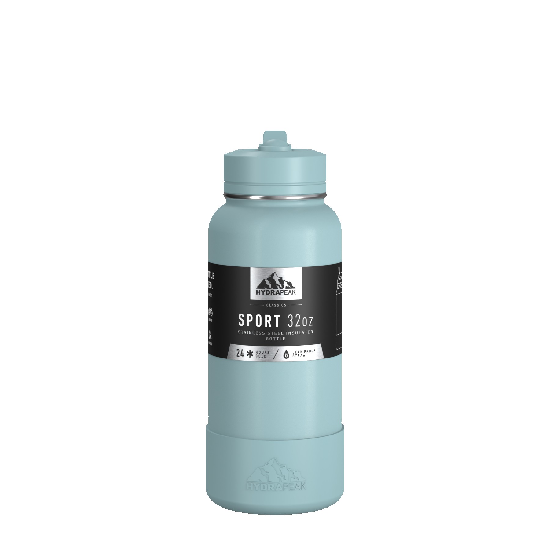 Hydrapeak Sport Boot 32oz Water Bottle with Straw Lid 1