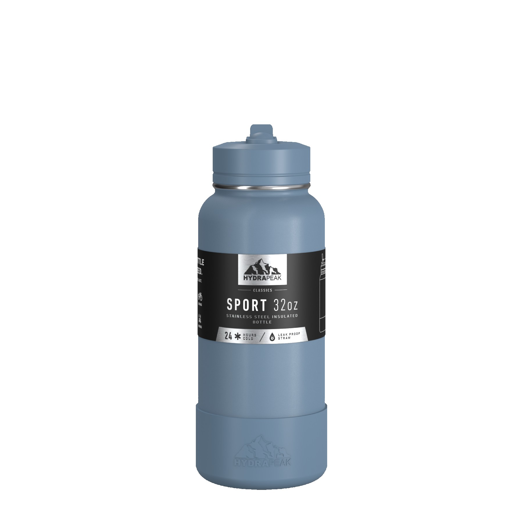 Hydrapeak Sport Boot 32oz Water Bottle with Straw Lid 1