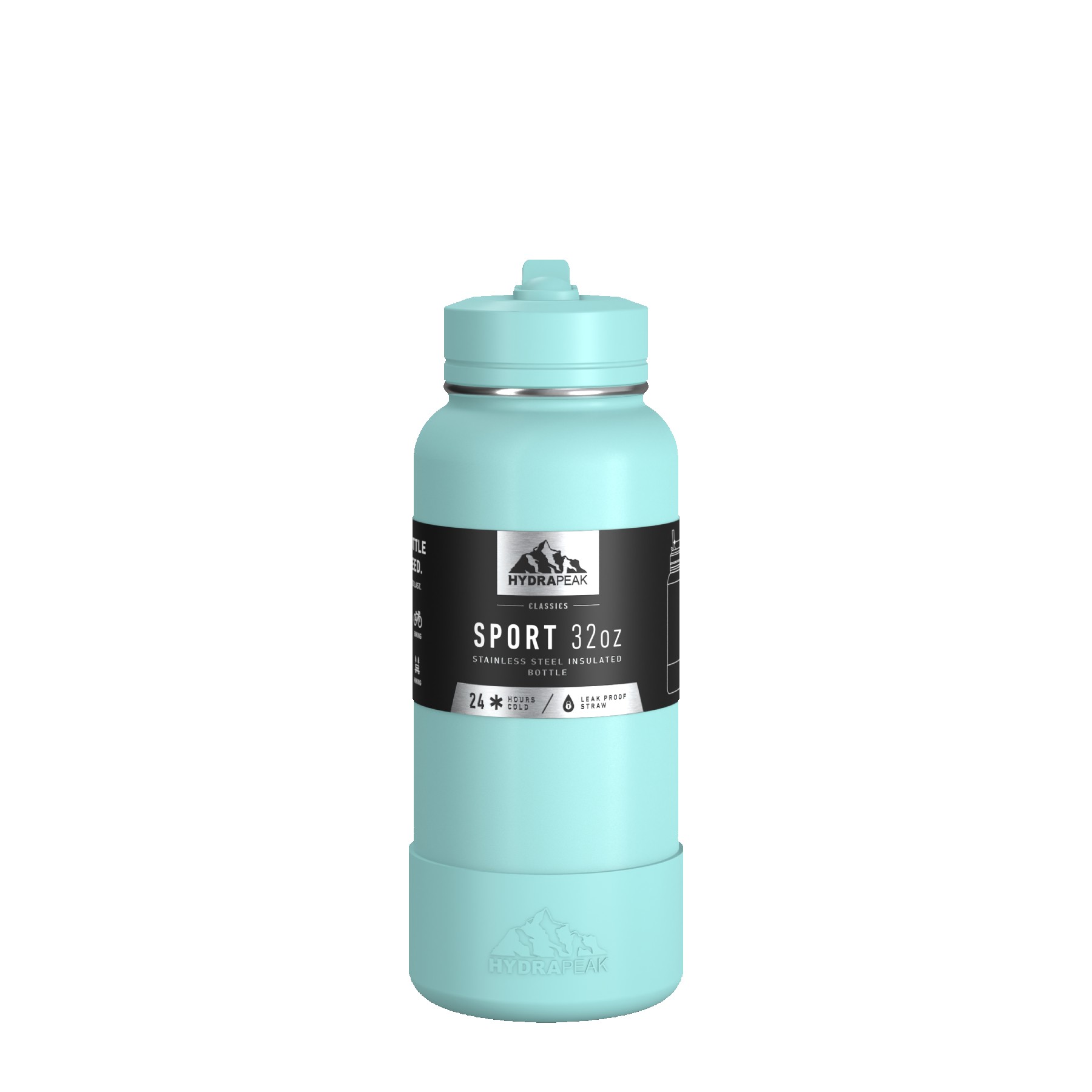 Hydrapeak Sport Boot 32oz Water Bottle with Straw Lid 1