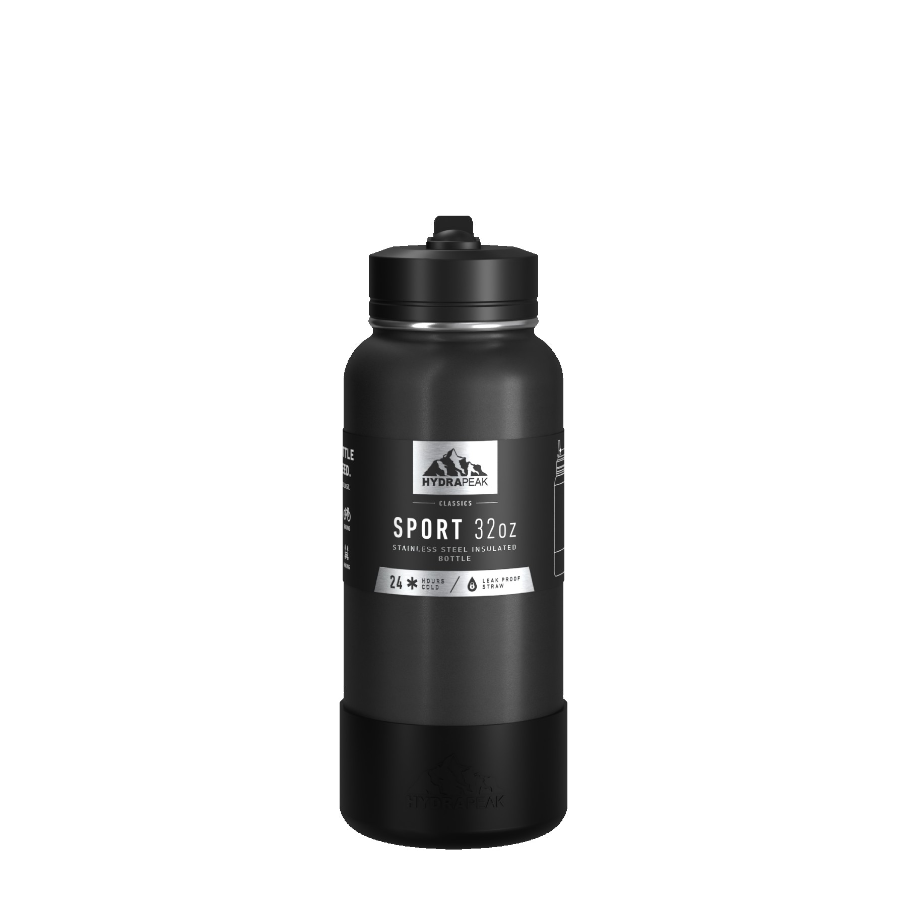 Hydrapeak Sport Boot 32oz Water Bottle with Straw Lid 1