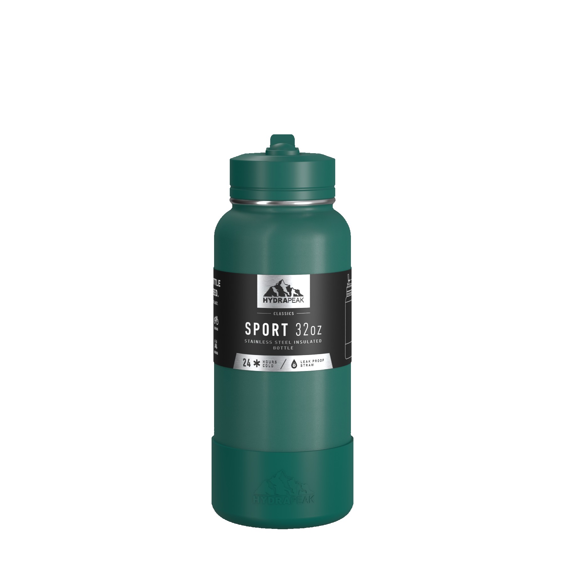 Hydrapeak Sport Boot 32oz Water Bottle with Straw Lid 1