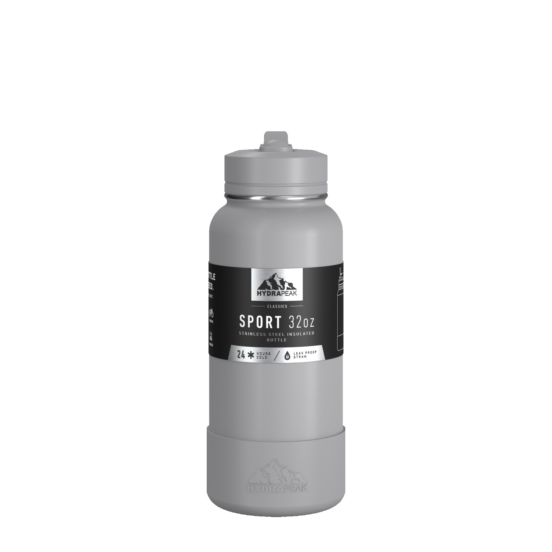 Hydrapeak Sport Boot 32oz Water Bottle with Straw Lid 1