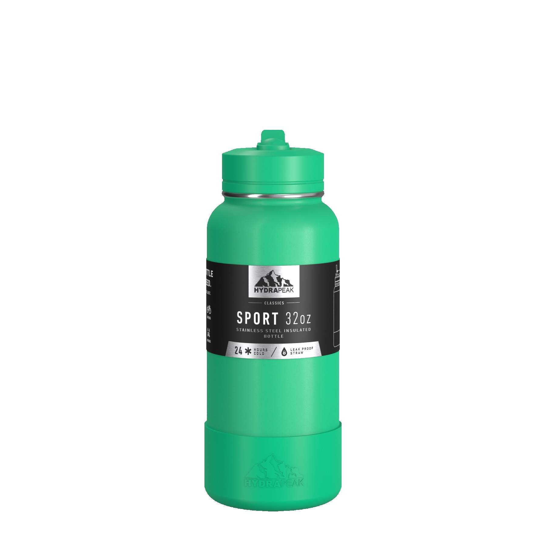 Hydrapeak Sport Boot 32oz Water Bottle with Straw Lid 1