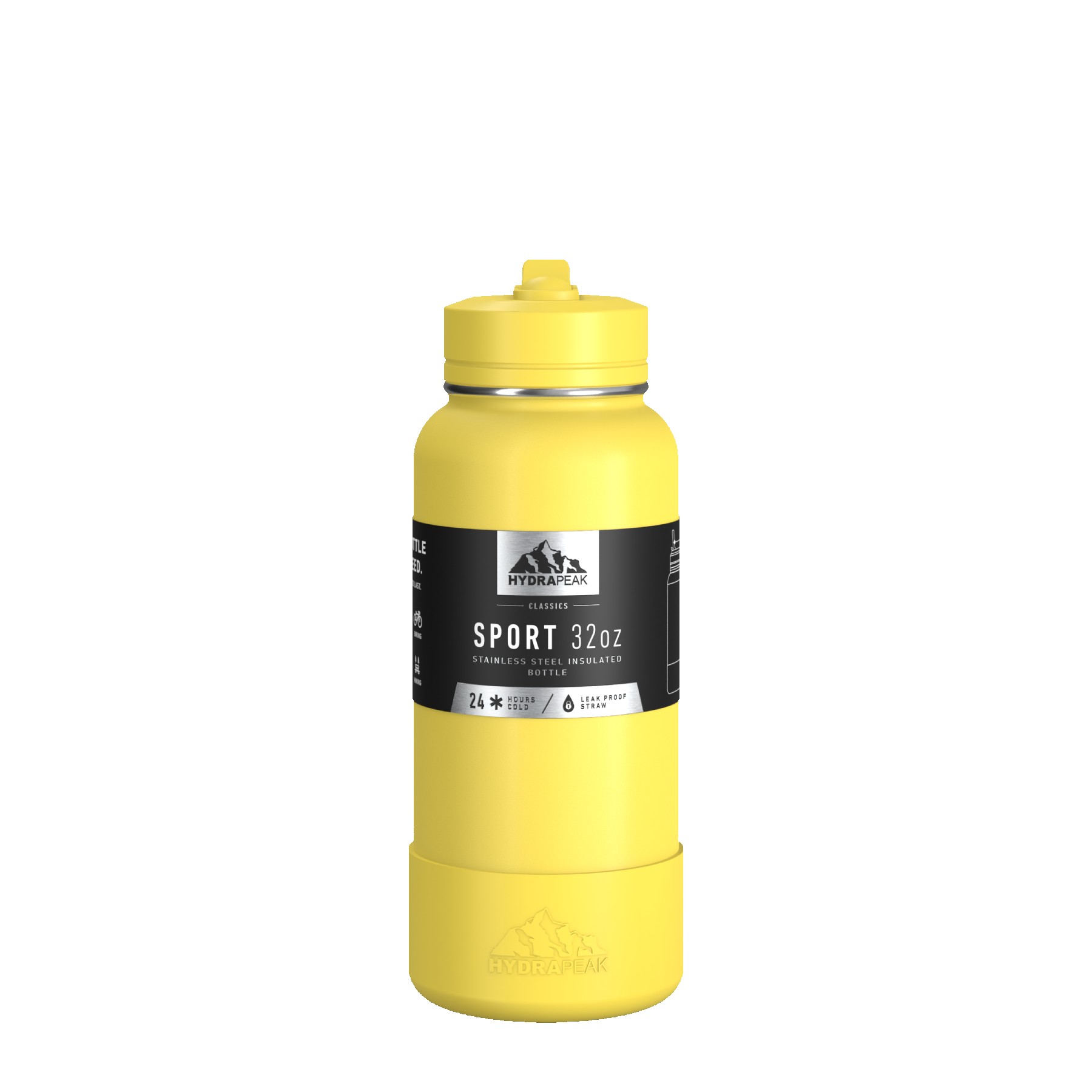 Hydrapeak Sport Boot 32oz Water Bottle with Straw Lid 1