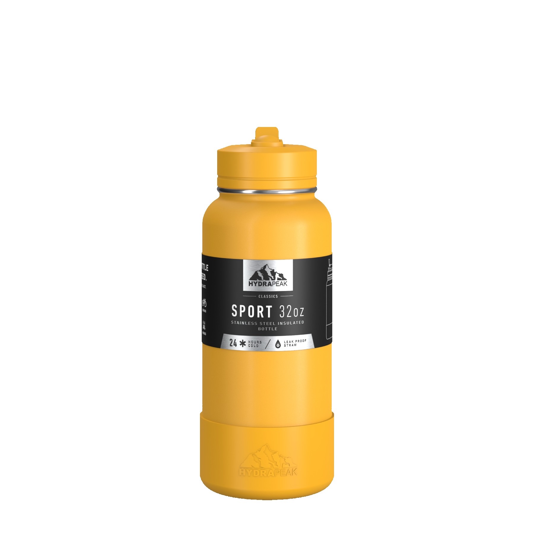 Hydrapeak Sport Boot 32oz Water Bottle with Straw Lid 1