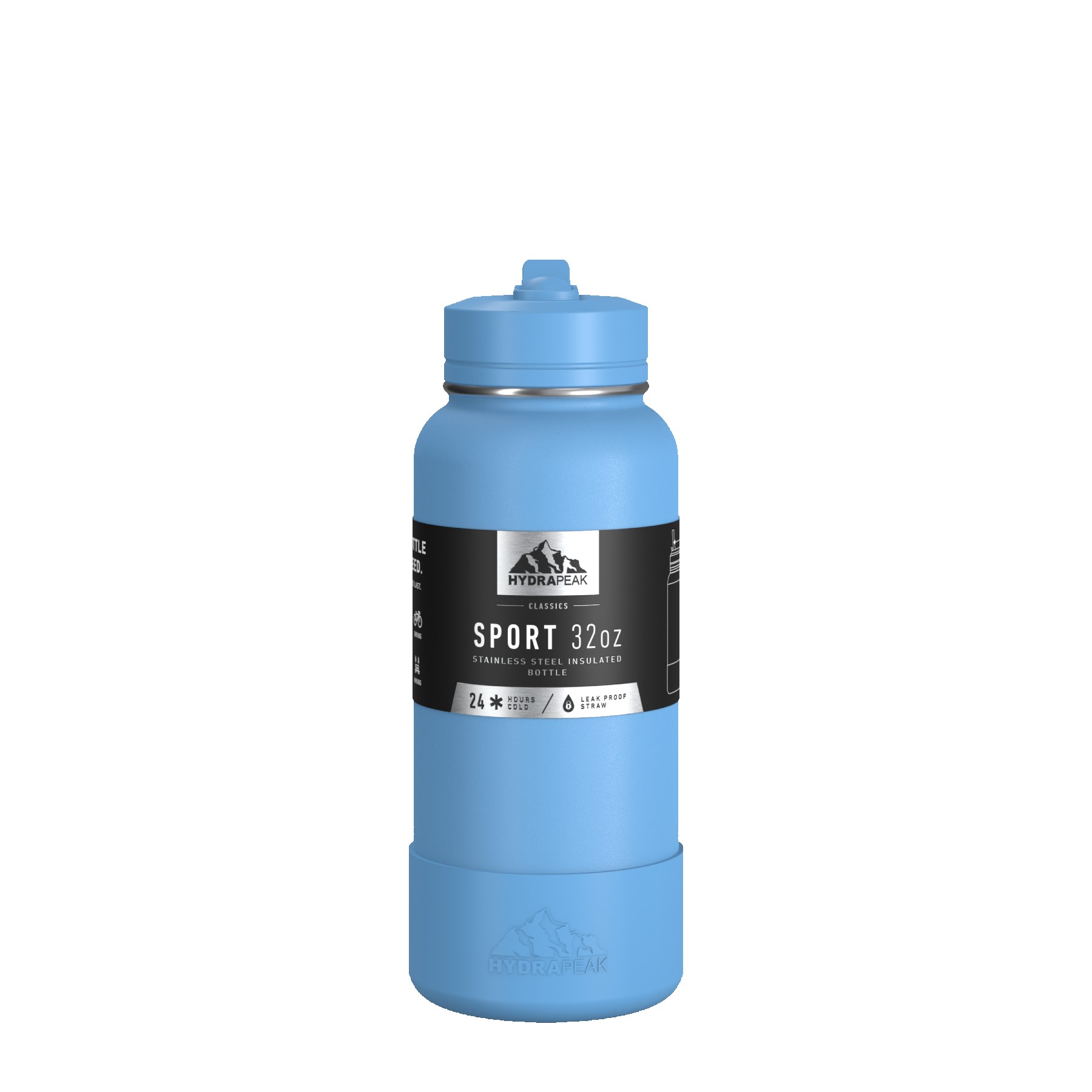 Hydrapeak Sport Boot 32oz Water Bottle with Straw Lid 1