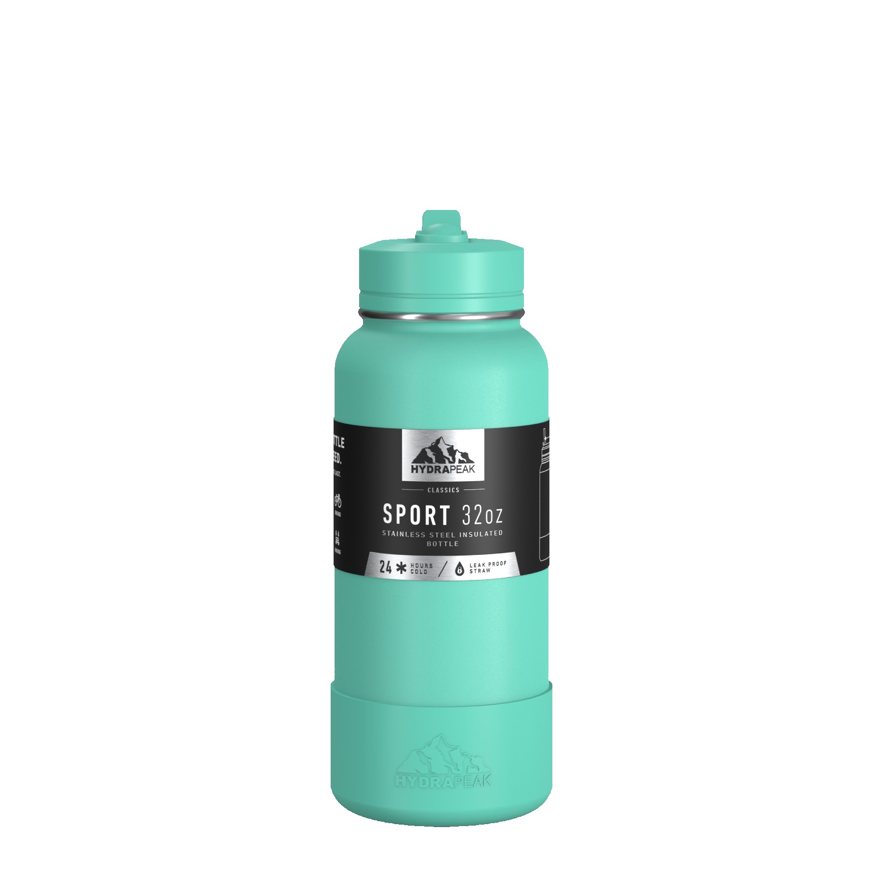 Hydrapeak Sport Boot 32oz Water Bottle with Straw Lid 1