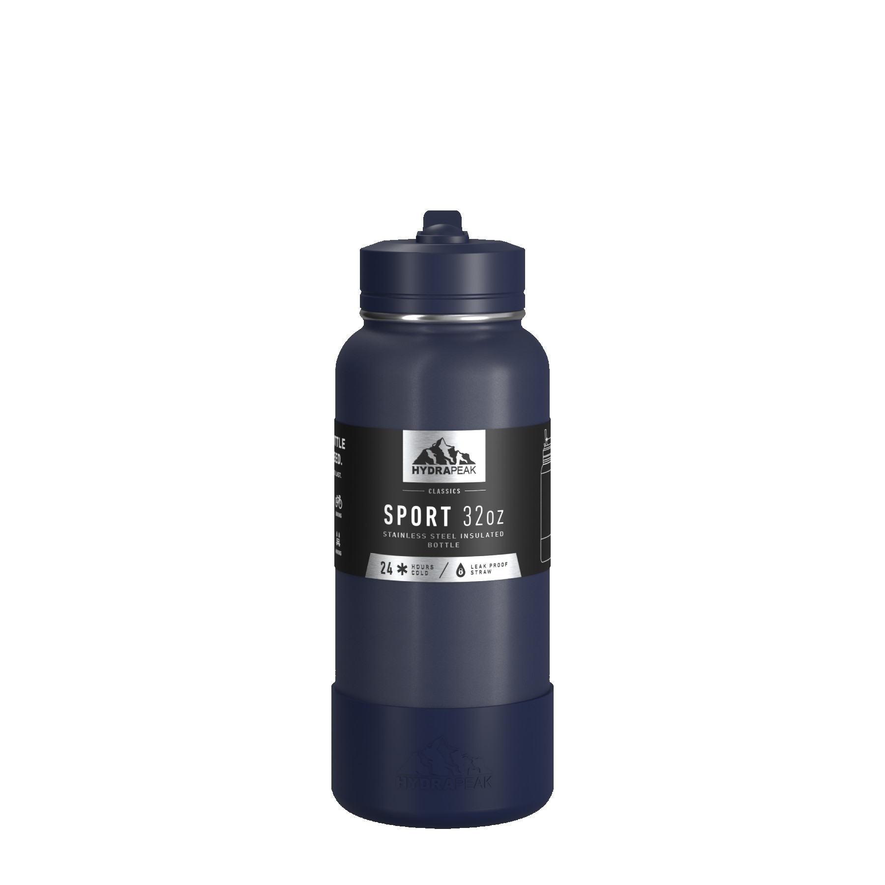 Hydrapeak Sport Boot 32oz Water Bottle with Straw Lid 1