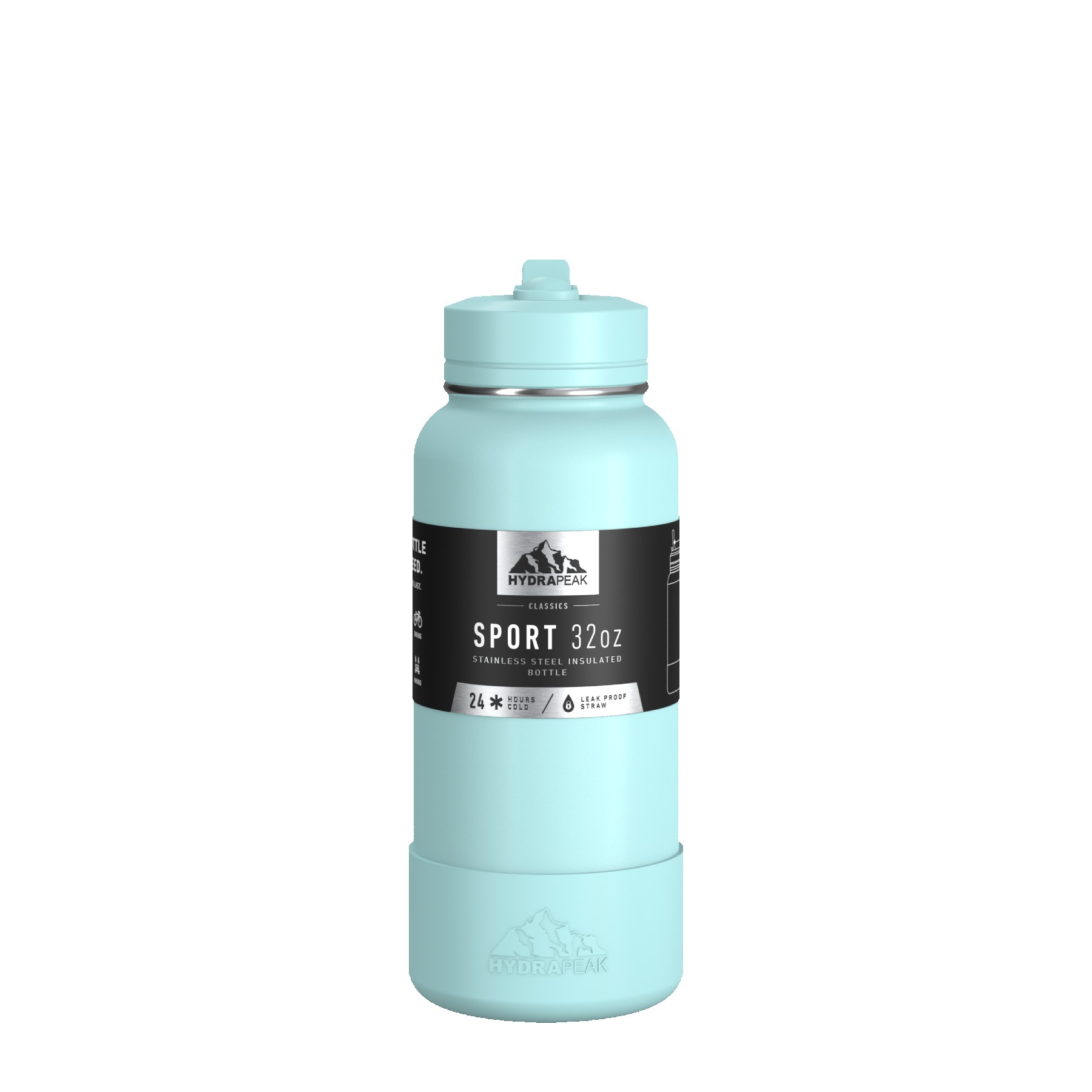 Hydrapeak Sport Boot 32oz Water Bottle with Straw Lid 1