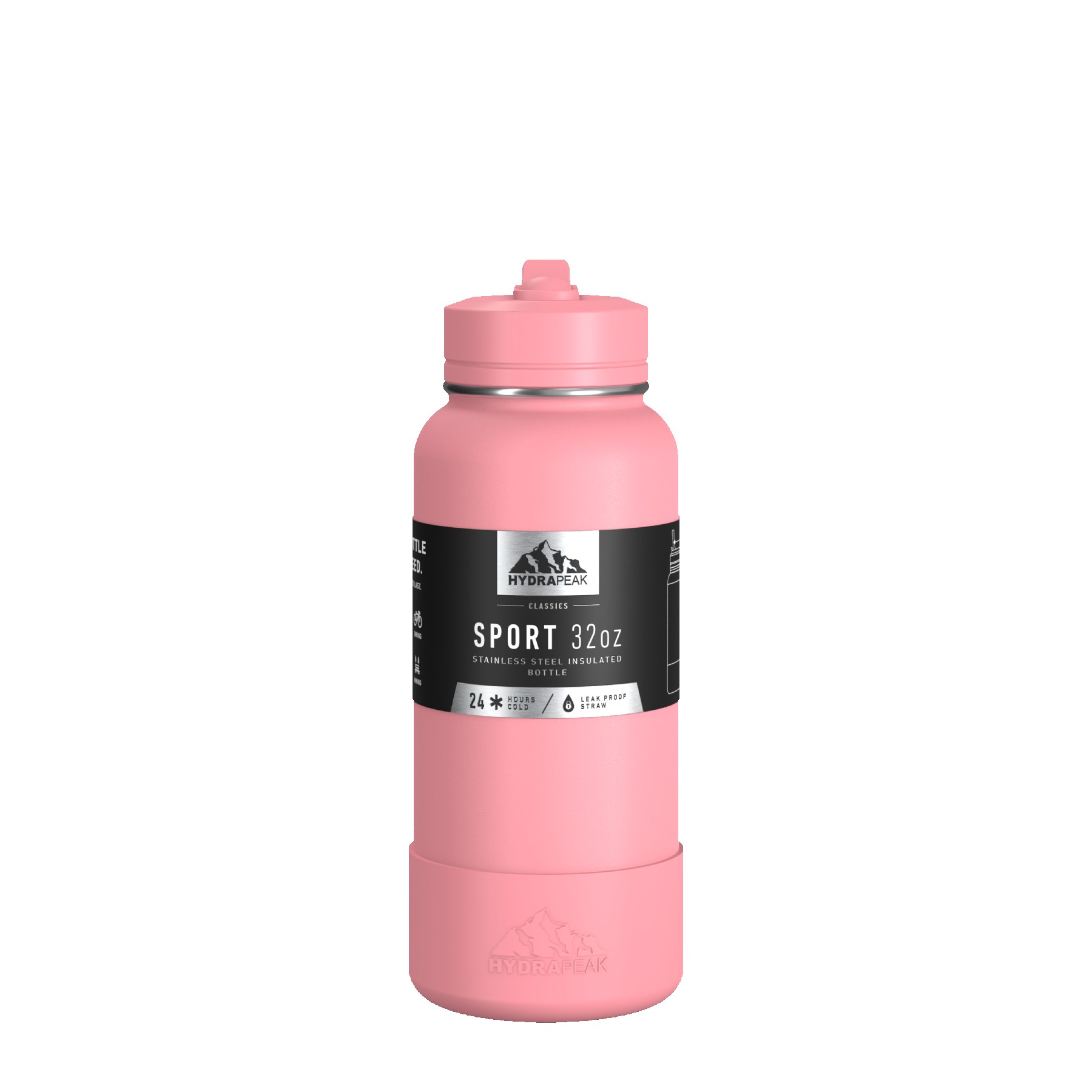 Hydrapeak Sport Boot 32oz Water Bottle with Straw Lid 1
