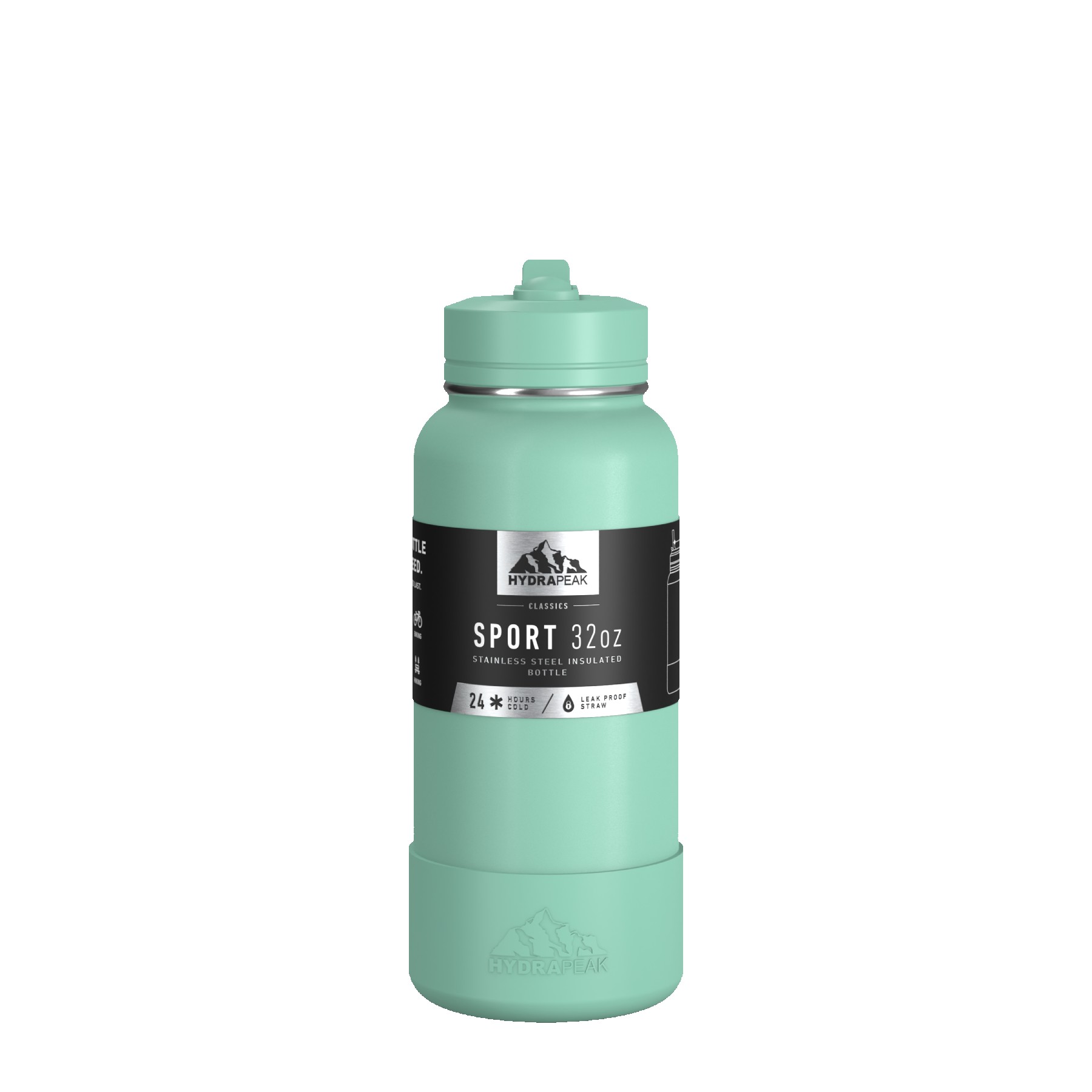 Hydrapeak Sport Boot 32oz Water Bottle with Straw Lid 1