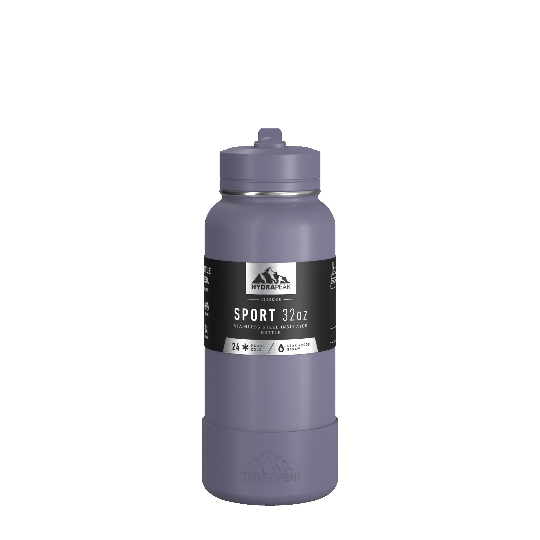 Hydrapeak Sport Boot 32oz Water Bottle with Straw Lid 1