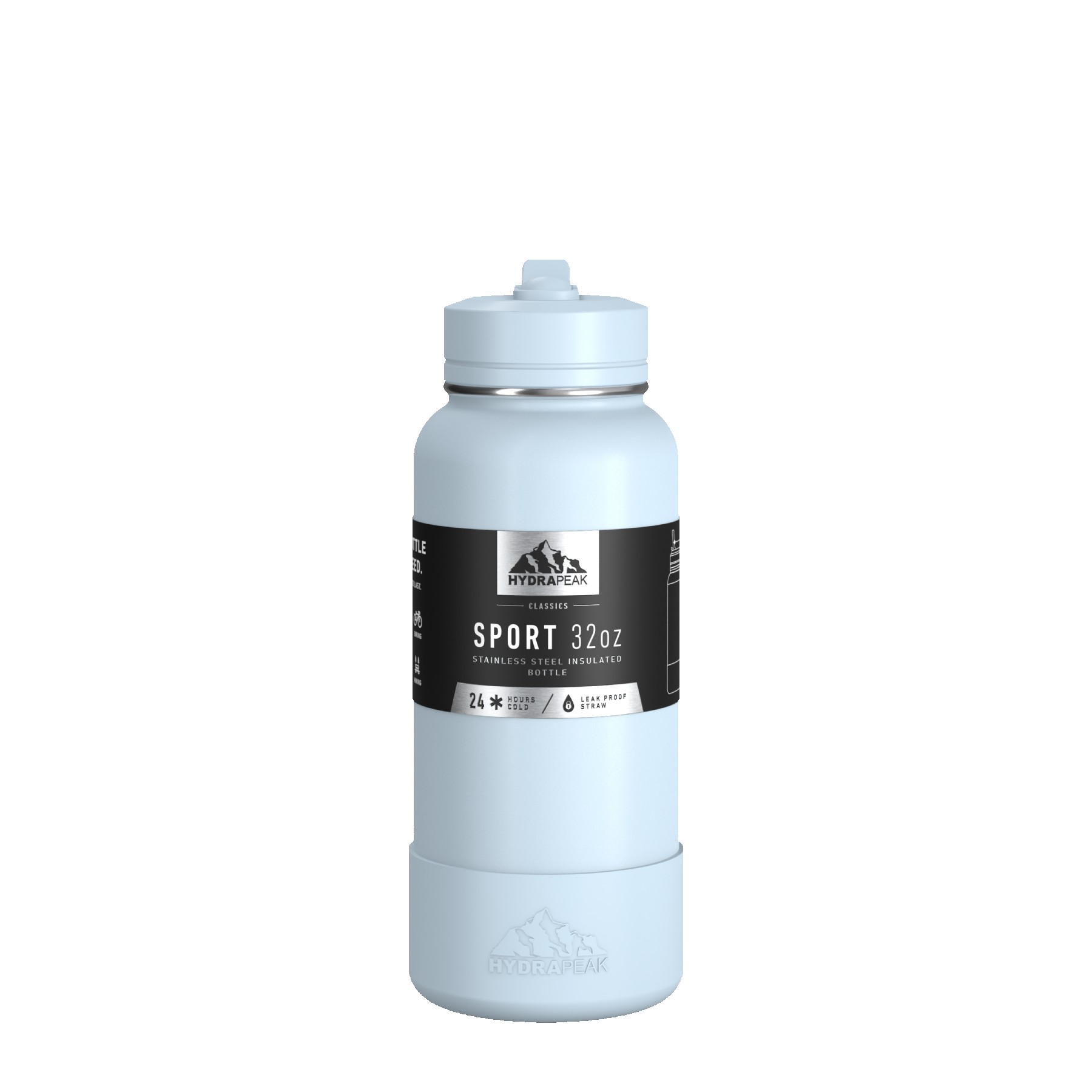 Hydrapeak Sport Boot 32oz Water Bottle with Straw Lid 1
