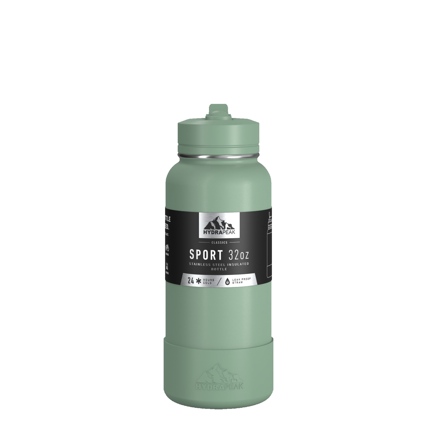 Hydrapeak Sport Boot 32oz Water Bottle with Straw Lid 1