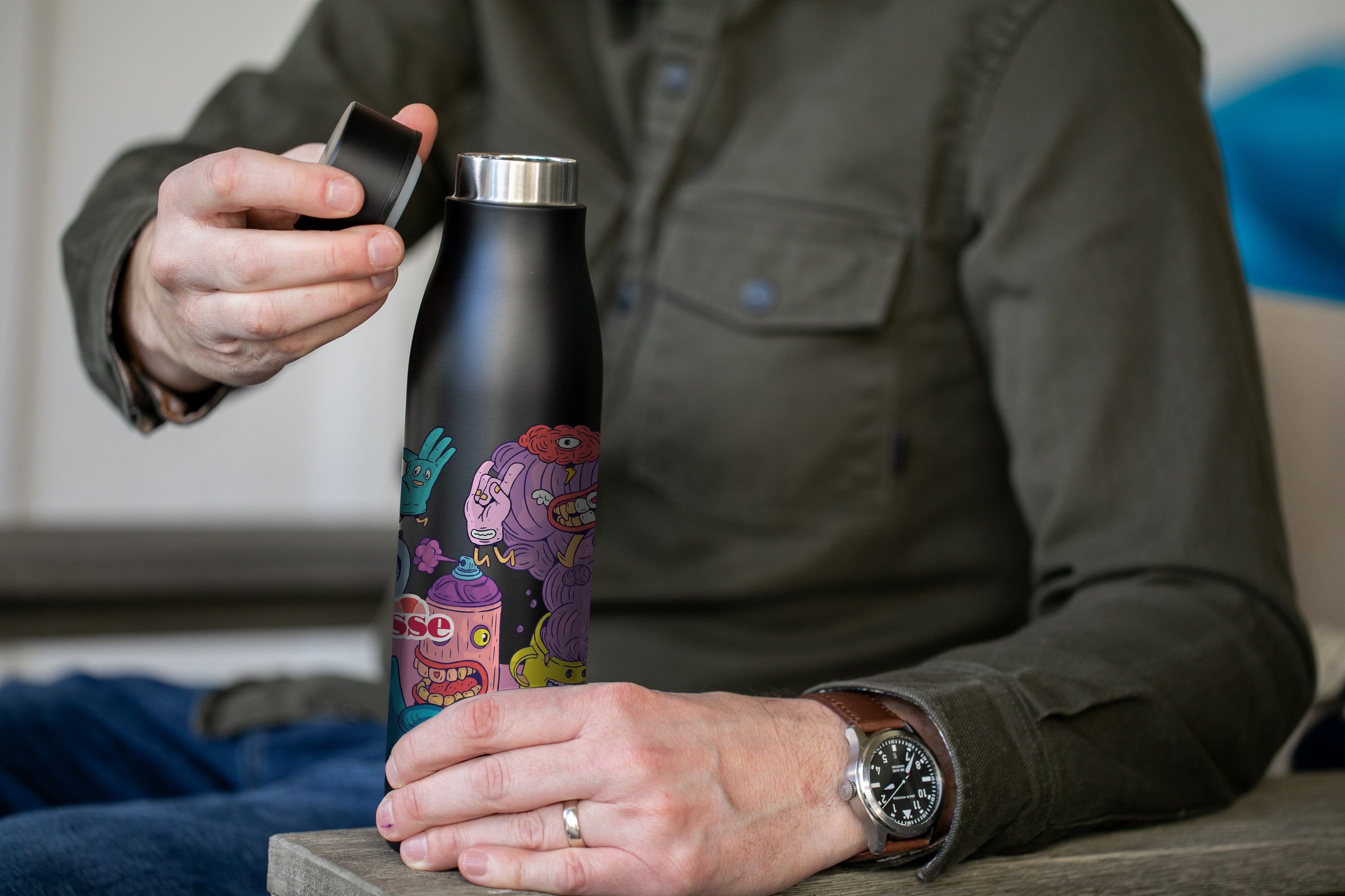 Acuara 600mL Bottle - Black 1 Acuara 600mL Bottle - Black 1